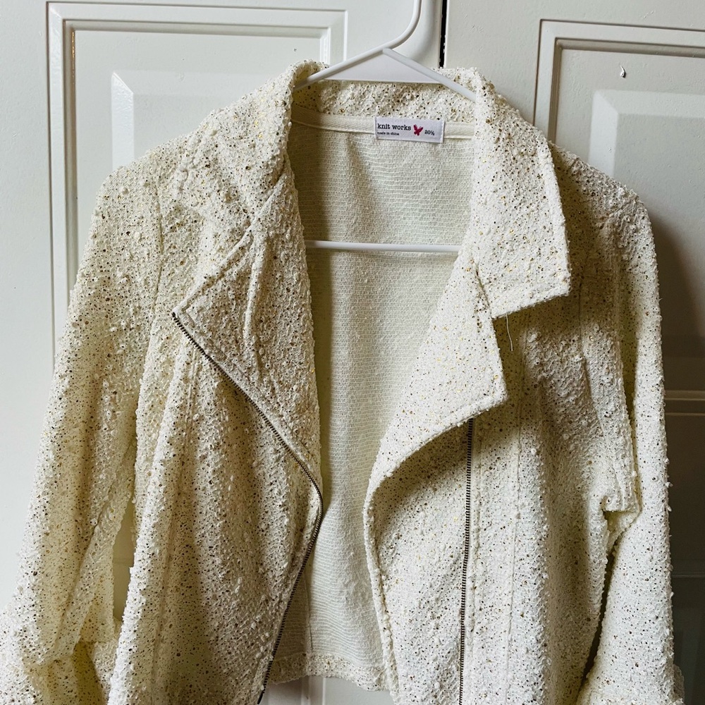 Knit works Gold cream blazer
